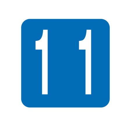 Nevs Smead - Filing Labels - Large - Number 1 1-1/4" x 1-1/4" Blue XN-SQS-1